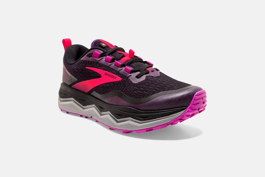 Brooks Caldera 5 Trail Running Shoes Womens - Black/Red - RDQGC-7906